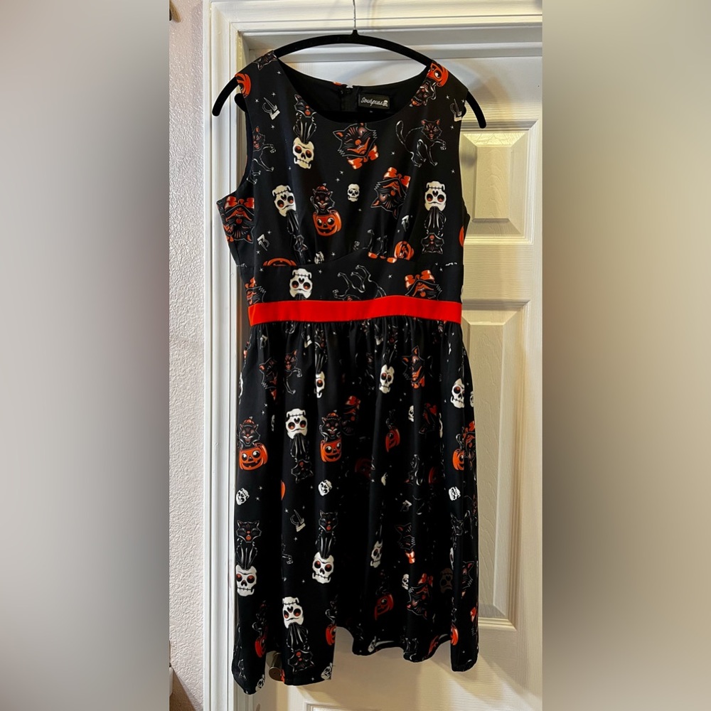Sourpuss Halloween Fit and Flare Dress